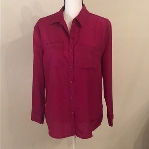 Fuchsia button down